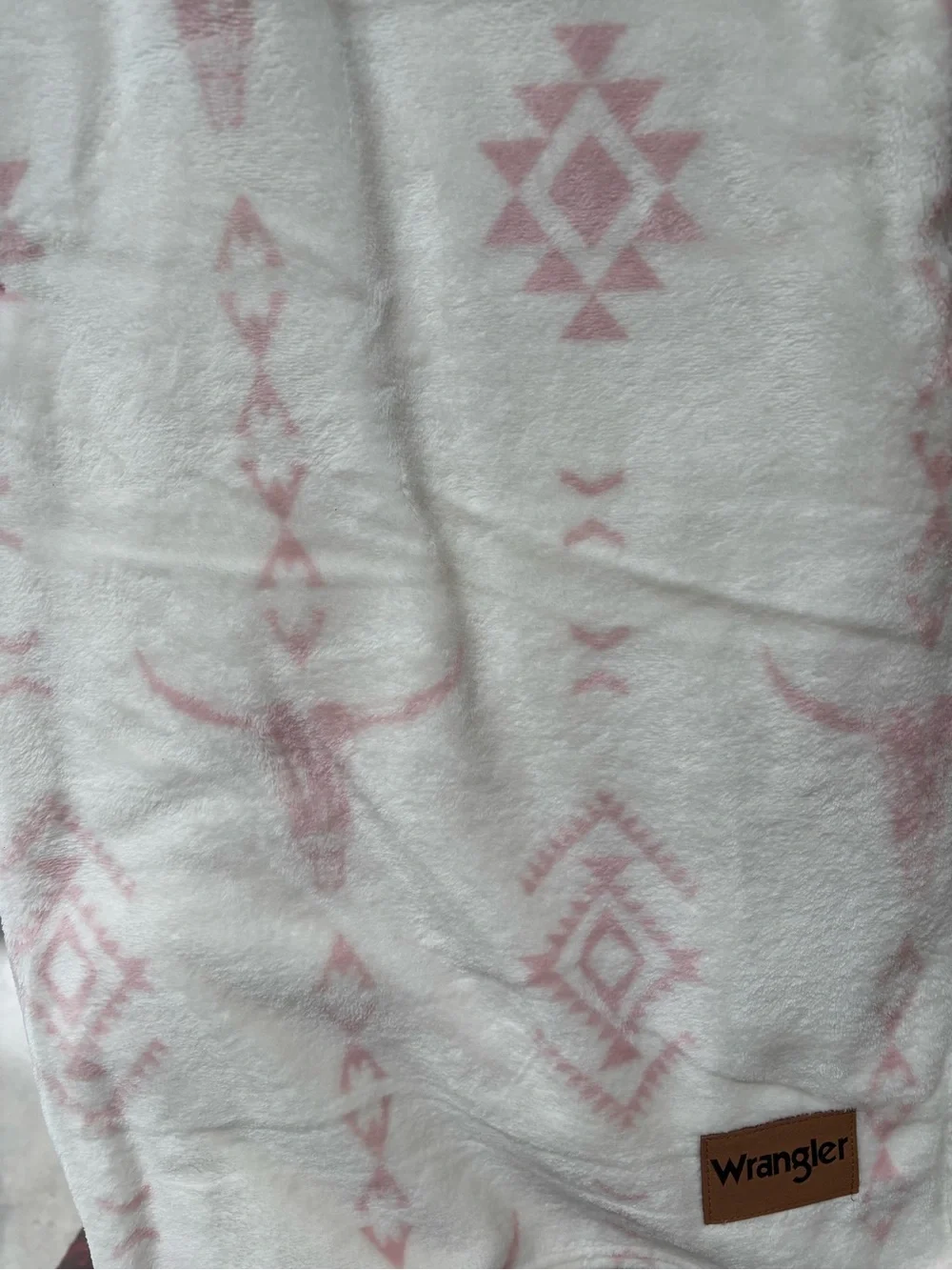 Nwt Wrangler Steer Skull Oversized Plush Throw